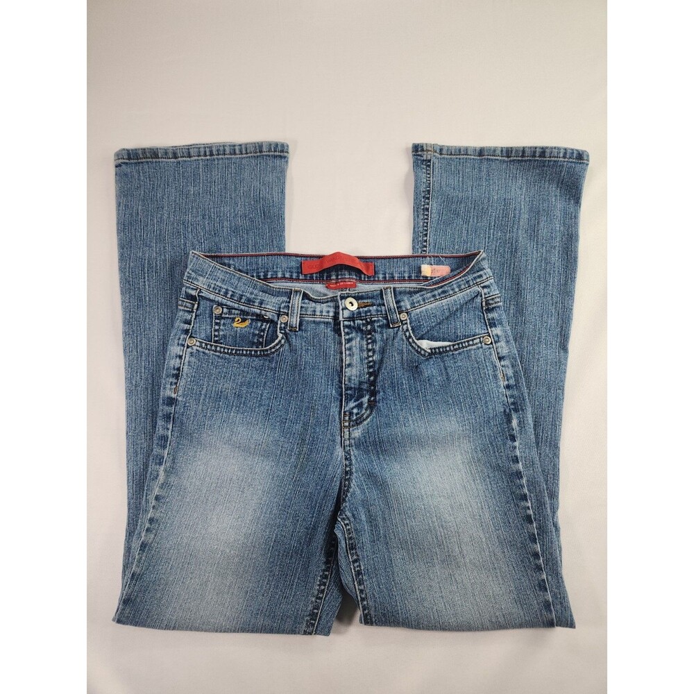 Gloria Vanderbilt Giselle Bootcut Jeans Womens 6 Petite Light Wash Stretch